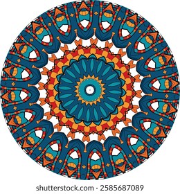 Meditative Mandala Pattern Inspired by Traditional Cultural Elements