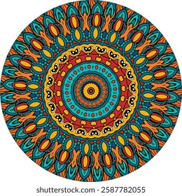 Meditative Mandala Pattern Inspired by Traditional Cultural Elements