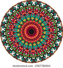 Meditative Mandala Pattern Inspired by Nature and Harmony