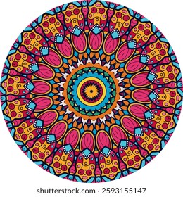 Meditative Mandala Pattern Inspired by Traditional Cultural Elements