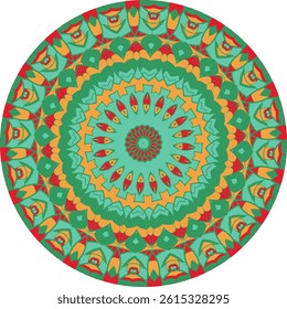 Meditative Mandala Pattern Inspired by Traditional Cultural Elements