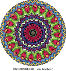 Meditative Mandala Pattern Inspired by Traditional Cultural Elements
