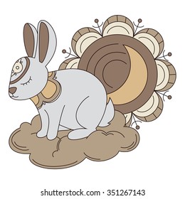 The meditator is the rabbit.