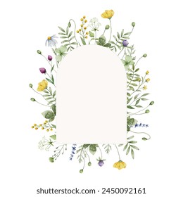 Mediterranean Arch Shape Wildflower Frame	