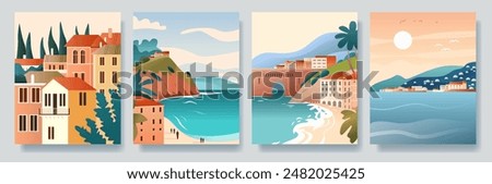 Similar – Image, Stock Photo Idyllic coastal landscape with waterfall