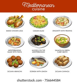 Mediterranean cuisine food traditional dishes