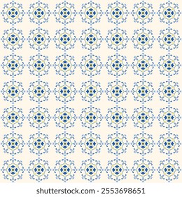 Mediterranean design tile vector seamless pattern. Greek ornament. Ceramic motif, patchwork, mosaic