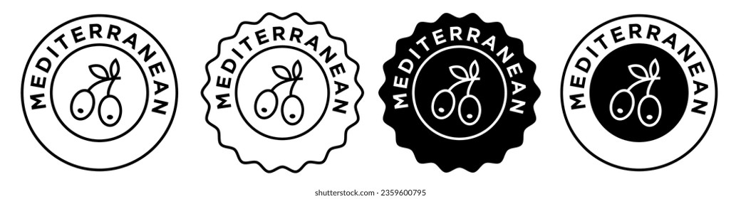 Mediterranean food icon. Olive oil plant symbol. Authentic Italian diet menu contains fruit and vegetable vector.