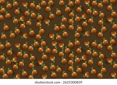 Mediterranean fruits. The orange fruits illustaration. Graphic Vector design. Graphic illustration in eps format. Print designs concept.