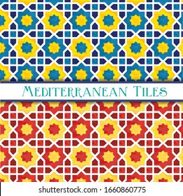 Mediterranean geometric marble tileable textures