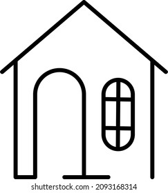 Mediterranean House Icon With Vector And Transparent Background