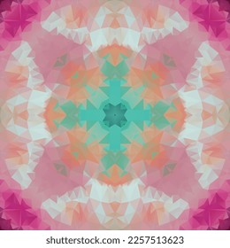 Mediterranean mosaic seamless pattern design, Repeat textile design, Fabric print.
