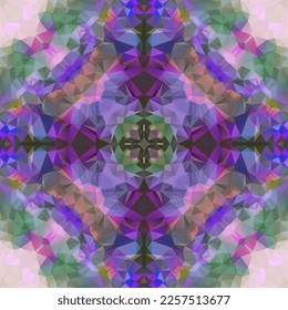 Mediterranean mosaic seamless pattern design, Repeat textile design, Fabric print.