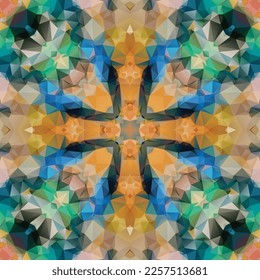 Mediterranes Mosaik nahtlose Muster Design, Wiederholte Textilien-Design, Stoffdruck.