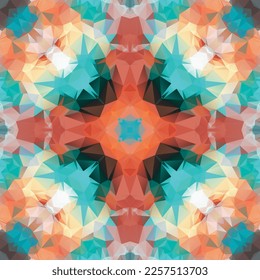 Diseño de patrones de mosaico mediterráneo sin fisuras, Diseño textil de repetición, Impresión de tela.