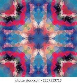 Diseño de patrones de mosaico mediterráneo sin fisuras, Diseño textil de repetición, Impresión de tela.
