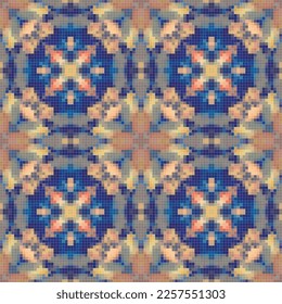 Mittelmeer-Mosaik nahtlose Muster Design, Wiederholen Sie Textil-Design. Stoffdruck