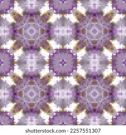Mediterranean mosaic seamless pattern design, Repeat textile design. Fabric print