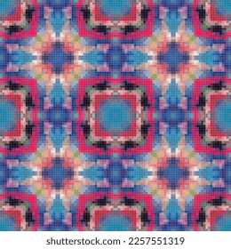 Diseño de patrones de mosaico mediterráneo sin fisuras, Diseño textil de repetición. Impresión de tejido