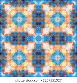 Diseño de patrones de mosaico mediterráneo sin fisuras, Diseño textil de repetición. Impresión de tejido