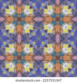 Diseño de patrones de mosaico mediterráneo sin fisuras, Diseño textil de repetición. Impresión de tejido