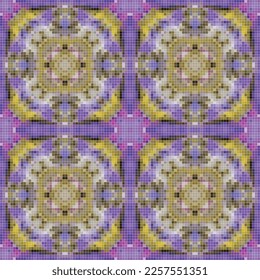 Diseño de patrones de mosaico mediterráneo sin fisuras, Diseño textil de repetición. Impresión de tejido