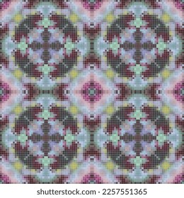 Diseño de patrones de mosaico mediterráneo sin fisuras, Diseño textil de repetición. Impresión de tejido