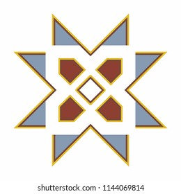 Mediterranean ornament with ancient color schema