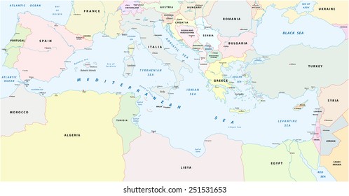 Mediterranean Sea Map