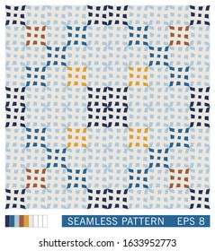 Mediterranean seamless pattern. Oriental traditional design ornament. Stylized vector texture from ethnic ceramic motif.