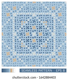 Mediterranean seamless pattern. Oriental traditional design ornament. Stylized vector texture from ethnic ceramic motif.