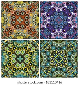 Mediterranean Style Tile Pattern. Modern texture in vibrant colors for interior design and decoration