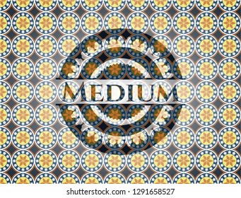 Medium arabesque badge. arabic decoration.