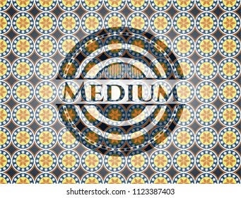 Medium arabesque style badge. arabic decoration.