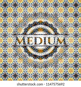 Medium arabesque style emblem. arabic decoration.