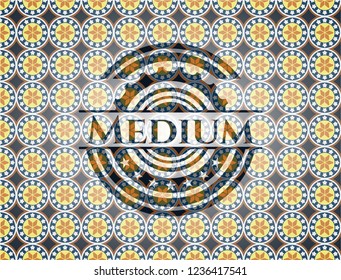 Medium arabic emblem. Arabesque decoration.