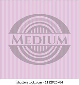  Medium badge with pink background