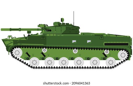 medium battle tank vector illustration