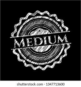 Medium chalkboard emblem written on a blackboard