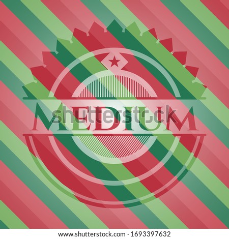 Medium christmas style emblem. Vector Illustration. Detailed.