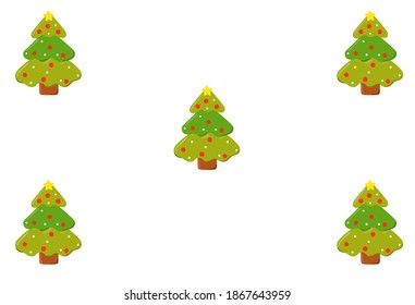 Medium Christmas Tree 5. Christmas tree vector design. Perfect for art, postcards, cards, wall decor, t-shirts, scards, prints, drawing books, coloring books, wallpaper, prints, cards, ect.