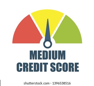 Medium credit score. Vector illustration.
