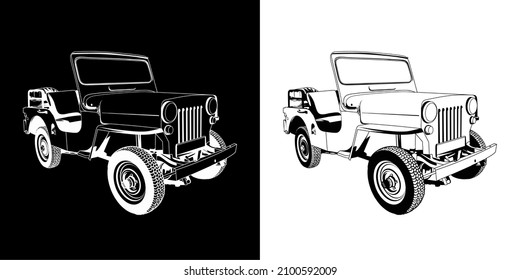 medium detail car line art can be used as a logo or put on clothes