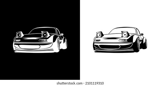 medium detail car line art can be used as a logo or put on clothes