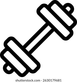 medium dumbbell editable cartoon style sticker vector