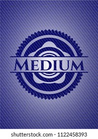 Medium emblem with jean background