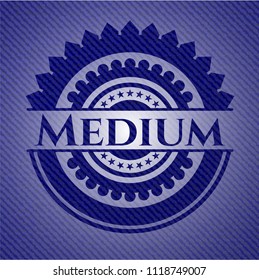 Medium emblem with jean high quality background