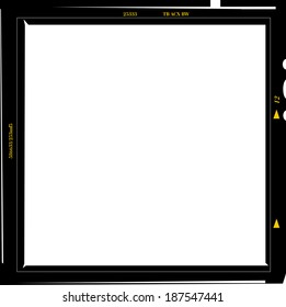 Medium Format Negative Photo Frame, Free Copy Space, Isolated, Vector Illustration