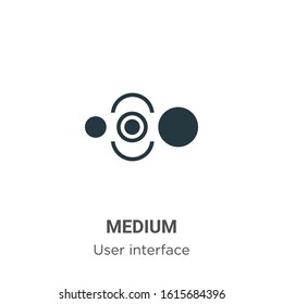 Medium glyph icon vector on white background. Flat vector medium icon symbol sign from modern user interface collection for mobile concept and web apps design.