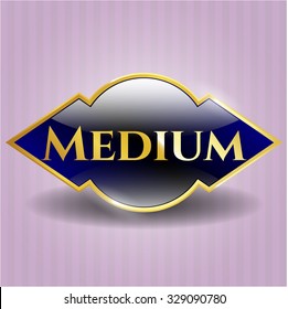 Medium gold emblem or badge
